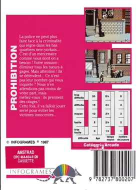 Prohibition (UK,F,G,S) (64K) (1987) box cover back